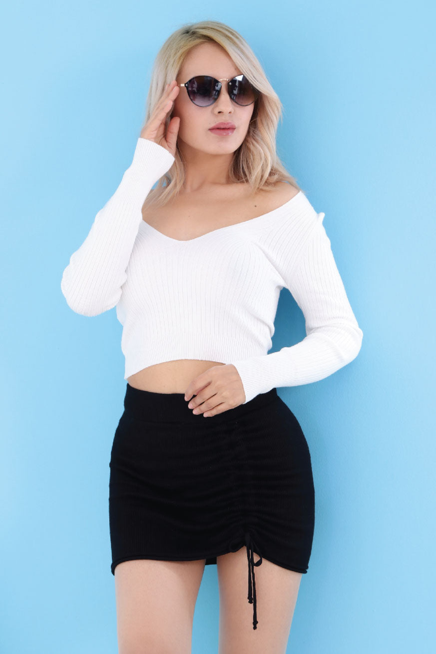 Knit Mini Skirt side