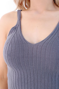 Antra Rib Knitted Tank top Front